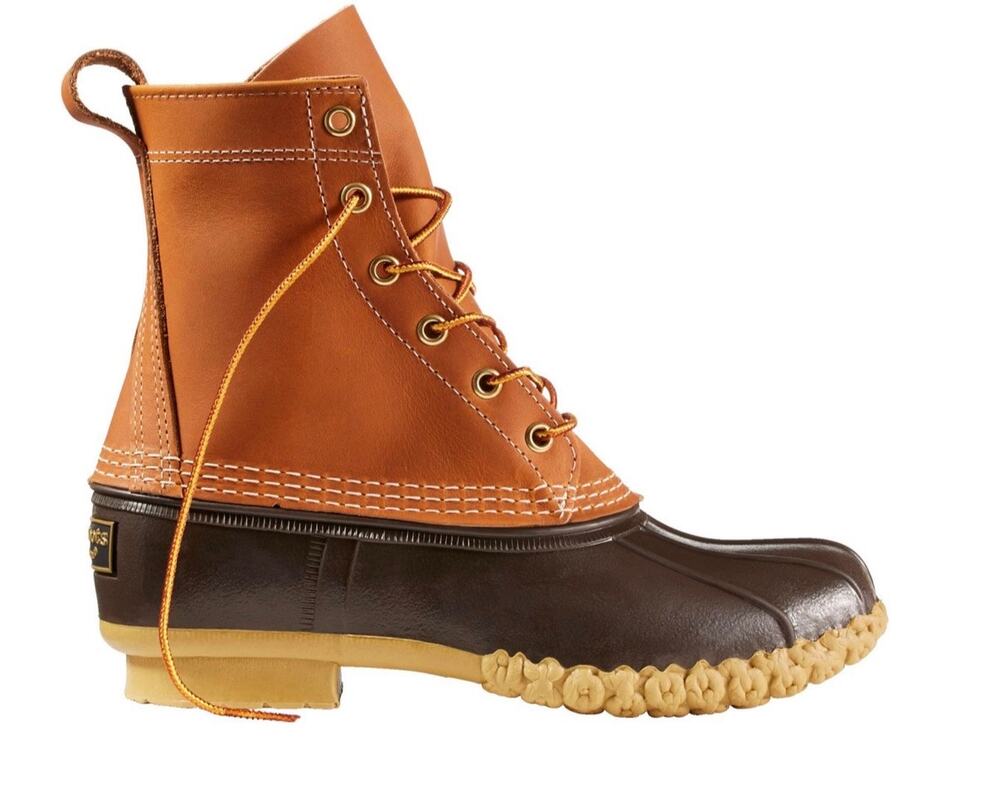 L.L.Bean Women's Bean Boots 8" Tan/Bean Boot Brown/Gum Sz 7